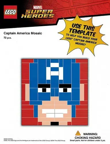 レゴ TRUCAPAM-1 Captain America Mosaic スーパーヒーローズマーベル